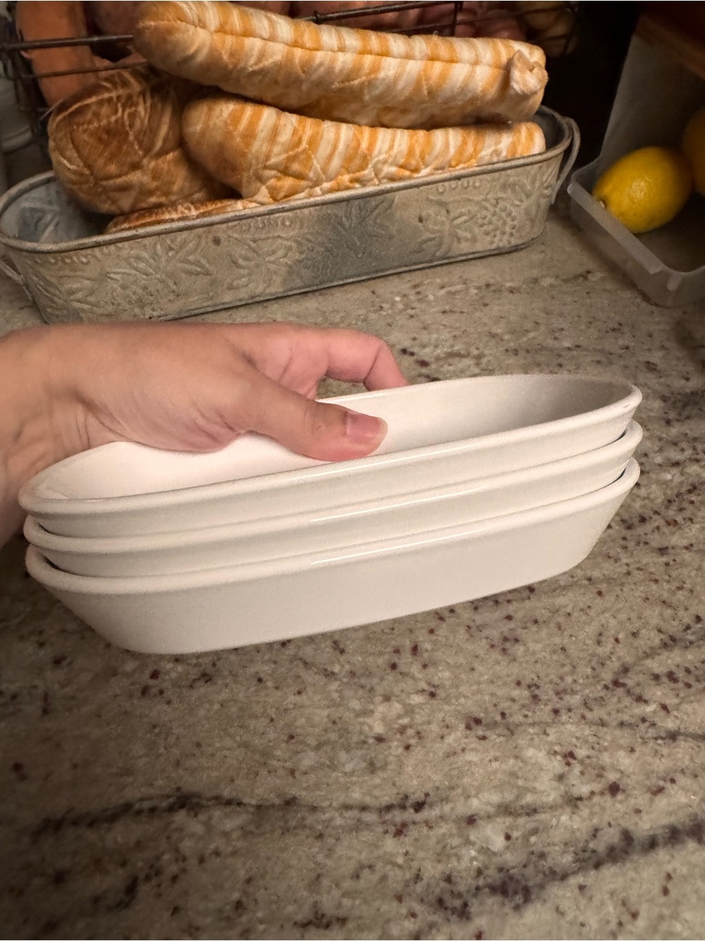 Corningware “Sidekick” White Oval Stoneware Serving Dishes - Set of 3